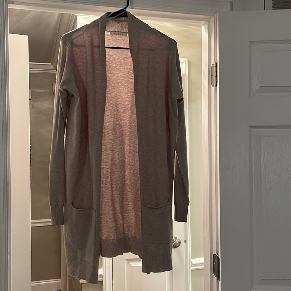Cyrus long sleeve cardigan. Like new. Taupe color